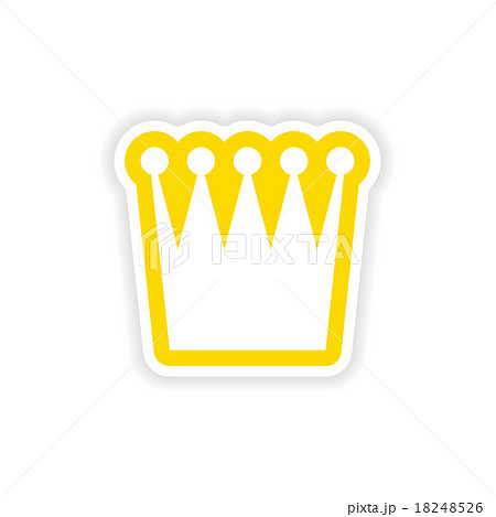 paper sticker British crown on white background paper sticker British crown on white background 18248526