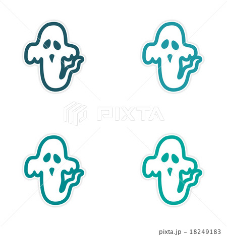 assembly sticker ghost color on a white background 18249183