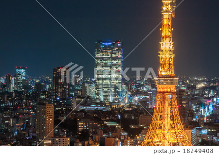 東京タワー夜景　都市風景 18249408
