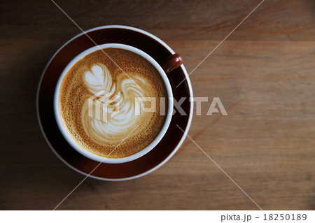 coffee on wood background 18250189