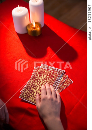 Fortune teller using tarot cards Fortune teller using tarot cards 18251907