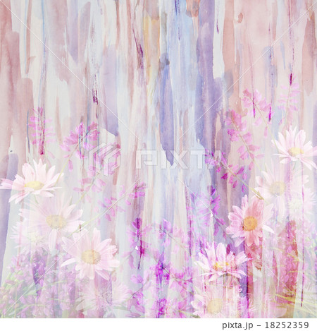 An watercolor painting combined with  flowers  18252359