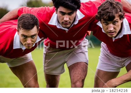 Rugby players ready to play Rugby players ready to play 18254216