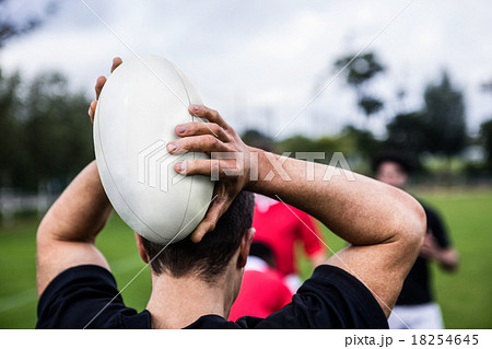 Rugby players training on pitch Rugby players training on pitch 18254645