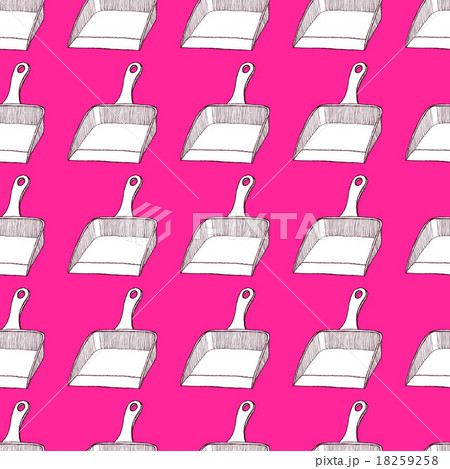 Sketch dust pan in vintage style 18259258