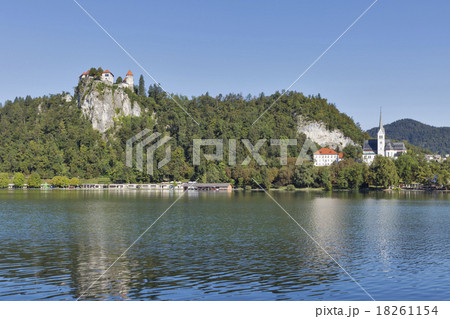 Medieval castle, St. Martins Church and Bled Lake Medieval castle, St. Martins Church and Bled Lake 18261154