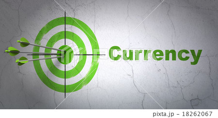 Banking concept: target and Currency on wall 18262067