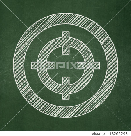 Business concept: Target on chalkboard background Business concept: Target on chalkboard background 18262293