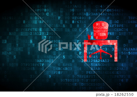 Business concept: Office on digital background 18262550