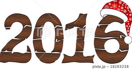 Happy New Year 2016 From Wood With Santa Hat Happy New Year 2016 From Wood With Santa Hat 18263238