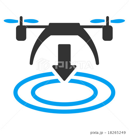 Copter Landing Flat Icon Copter Landing Flat Icon 18265249