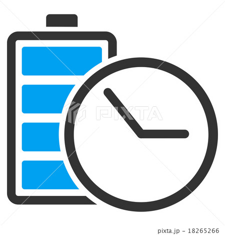 Battery Clock Flat Icon Battery Clock Flat Icon 18265266