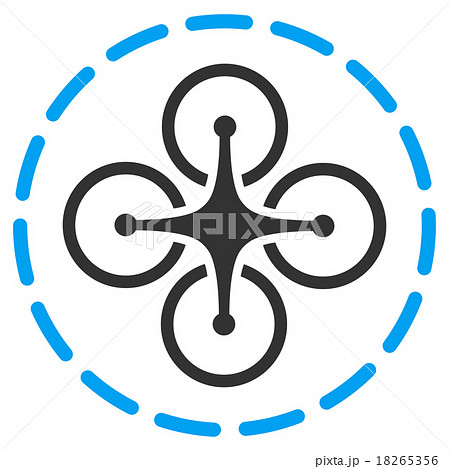 Drone Flight Flat Icon 18265356