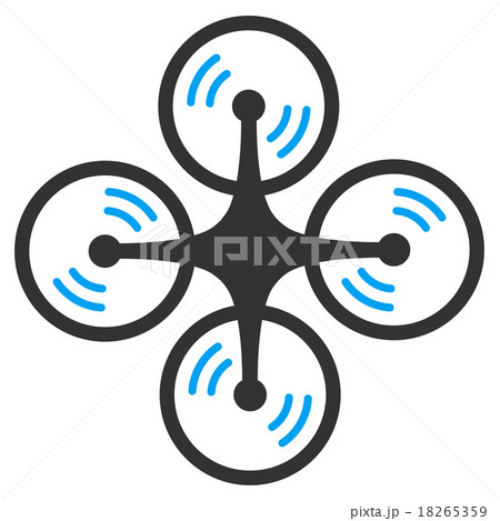 Flying Quadcopter Flat Icon 18265359