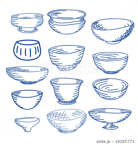 Hand drawn illustration of cups Hand drawn illustration of cups 18265771