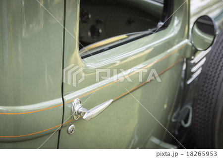 Detail Abstract of Vintage Car Door and Handle 18265953