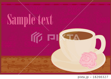 Cup of coffee with abstract design elements 18266327