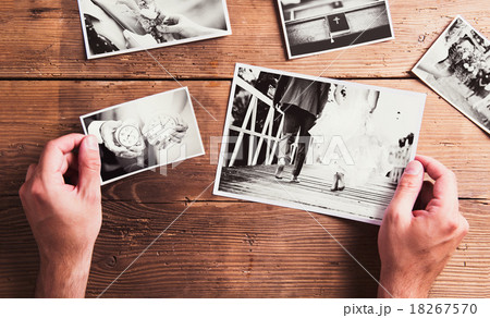 Wedding photos on a table 18267570