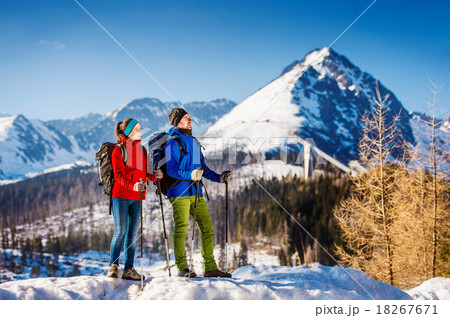 Young couple on a hike Young couple on a hike 18267671