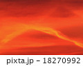 夕焼けの飛行機雲 18270992