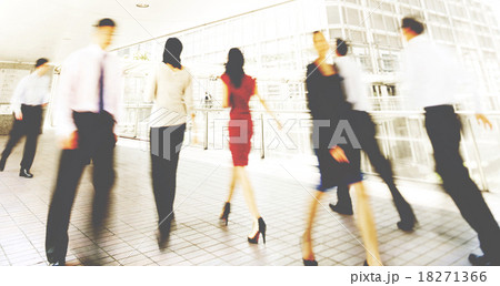 Business People in Motion Commuter Walking Concept Business People in Motion Commuter Walking Concept 18271366