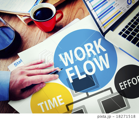 Workflow Effort Implement Efficiency Business Concept Workflow Effort Implement Efficiency Business Concept 18271518