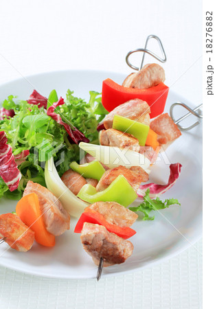 Chicken and pork skewers Chicken and pork skewers 18276882