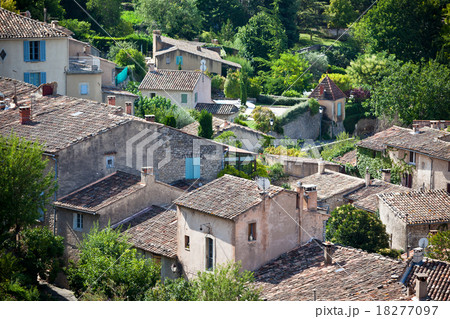 French small town view from above 18277097