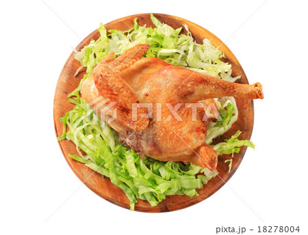 Roasted chicken with lettuce 18278004