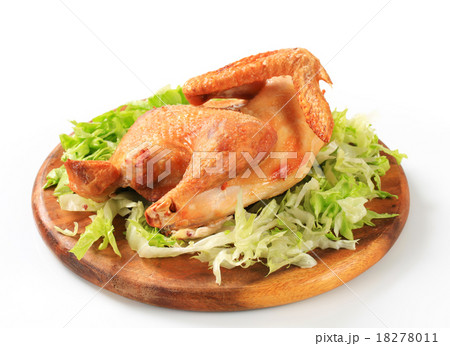 Roasted chicken with lettuce 18278011