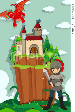 Knight fighting with the dragon Knight fighting with the dragon 18279093