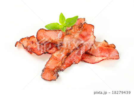 Pan fried bacon strips Pan fried bacon strips 18279439