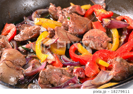 Chicken liver stir fry 18279611
