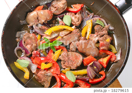 Chicken liver stir fry 18279615