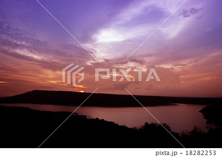 Silhouette of Lam Takong reservoir dam Silhouette of Lam Takong reservoir dam 18282253