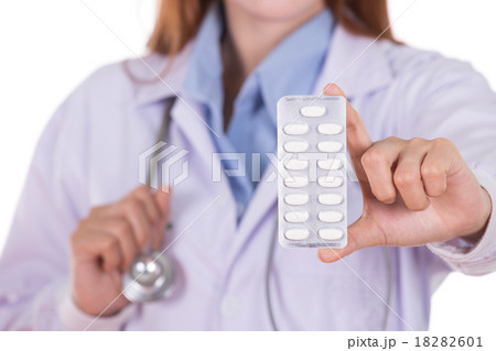 close up pills with female doctor close up pills with female doctor 18282601