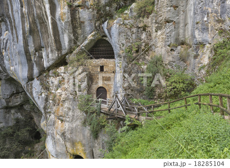 Cave under the castle Predjama in Slovenia 18285104
