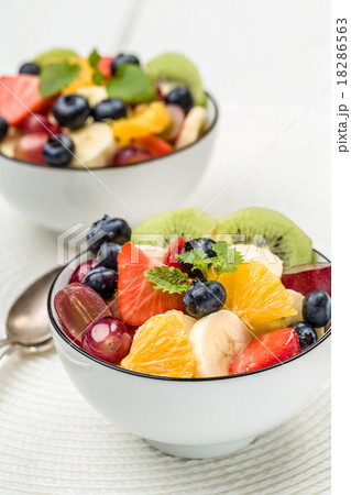 Fresh fruit salad with kiwi, apples, bananas 18286563