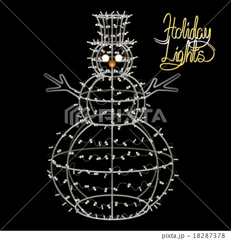 Glowing Christmas snowman 18287378
