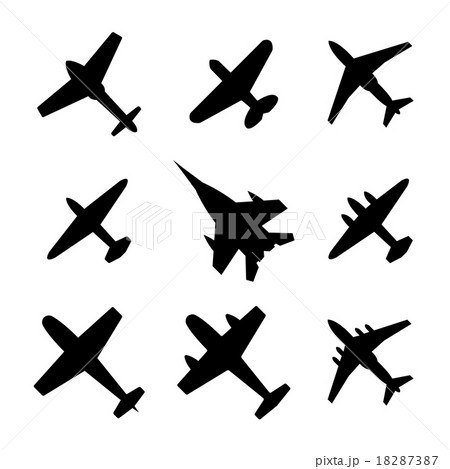 Icons airplanes, vector illustration. 18287387