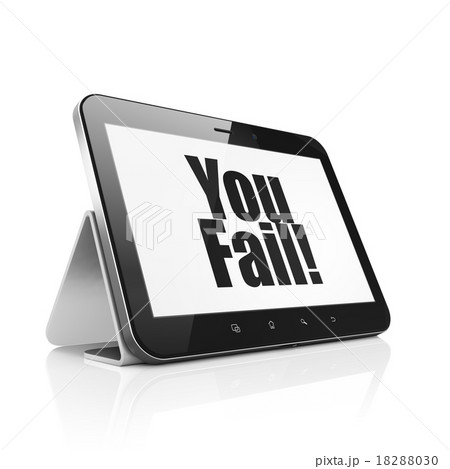 Finance concept: Tablet Computer with You Fail! on Finance concept: Tablet Computer with You Fail! on 18288030