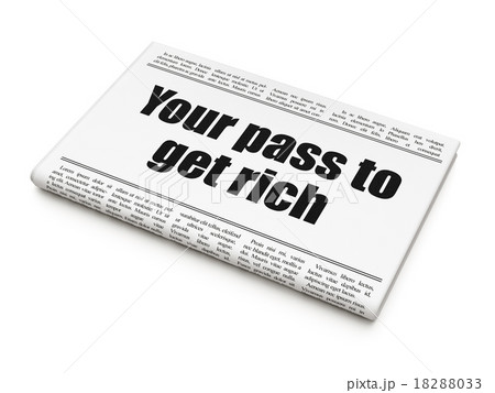 Business concept: newspaper headline Your Pass to 18288033