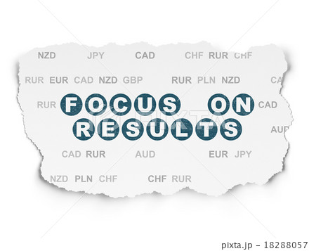 Business concept: Focus on RESULTS on Torn Paper 18288057