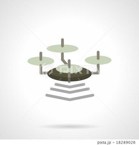 Flat color wi-fi drone vector icon 18289026