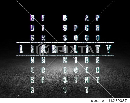 Insurance concept: Liability in Crossword Puzzle 18289087