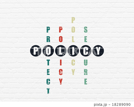 Insurance concept: Policy in Crossword Puzzle 18289090