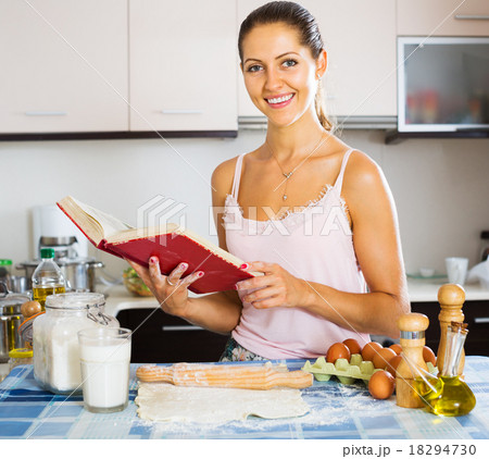 Woman working with dough Woman working with dough 18294730