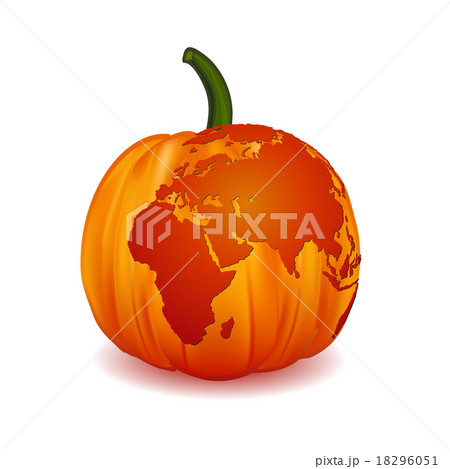 World map Europe Zone on Scary Halloween pumpkin, World map Europe Zone on Scary Halloween pumpkin, 18296051