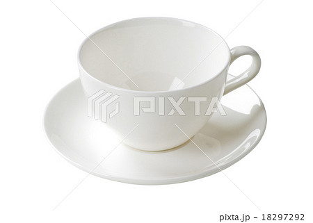 White cup and saucer 18297292