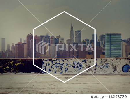 Hexagon Icon Frame Symbol Copy Space Concept 18298720